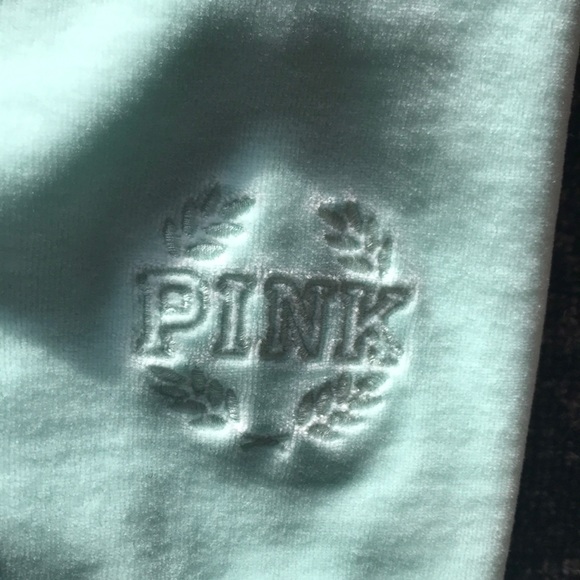 SOLD❗️VS PINK Velour Mint Campus Crew Sweatshirt - Picture 2 of 6